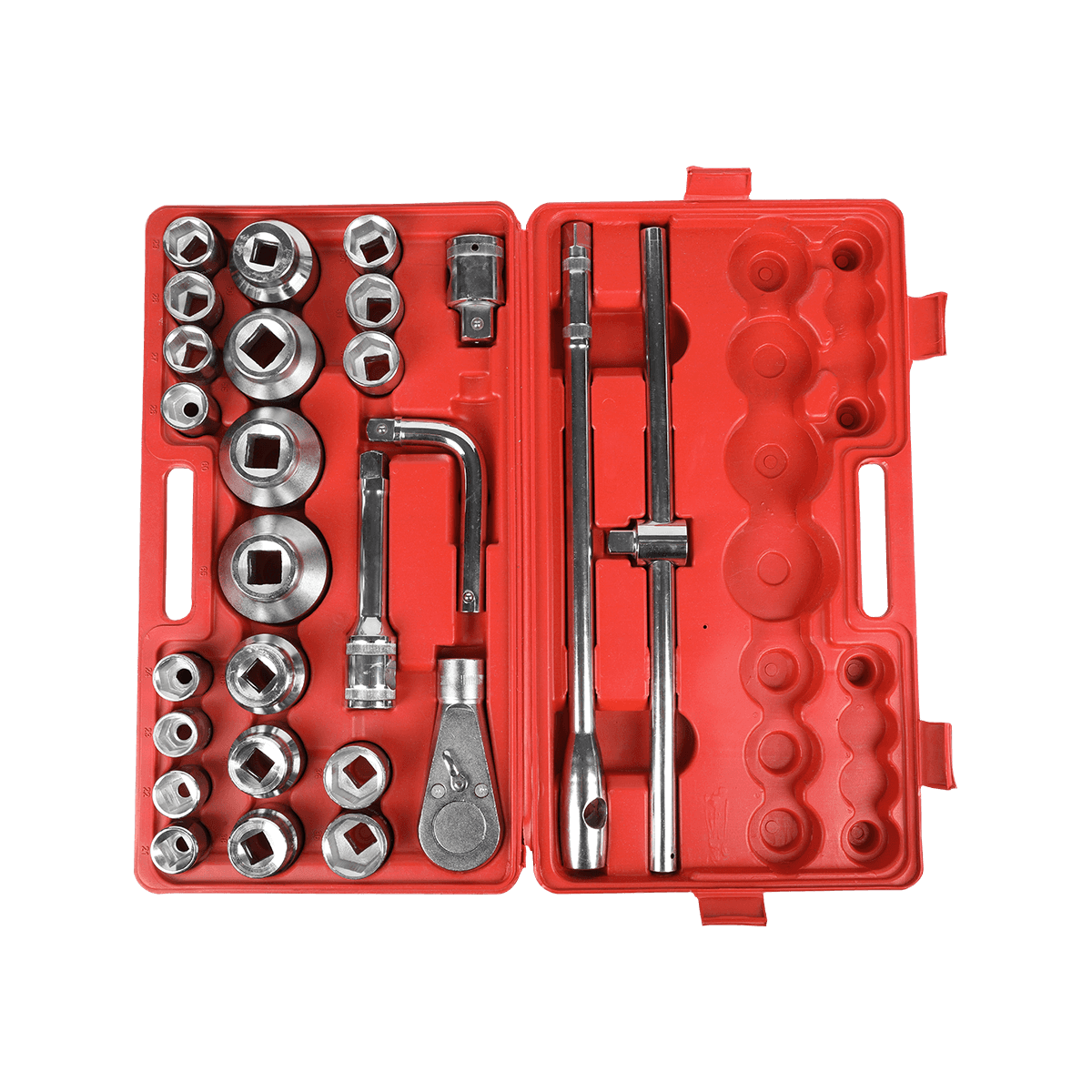 26 Pcs 3/4 'Cr-Mo Socket Alat Mekanik Set Impact Wrench Combo Kit Heavy Duty Tool Set