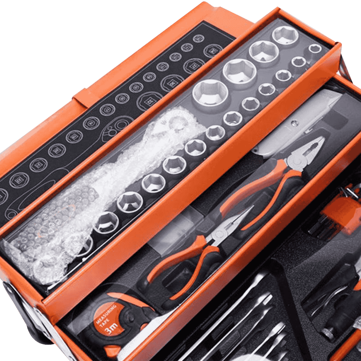 85 pcs Multifungsi Ratchet Spanner Tang Kombinasi Alat Rumah Tangga Kotak Chrome Vanadium Socket Set