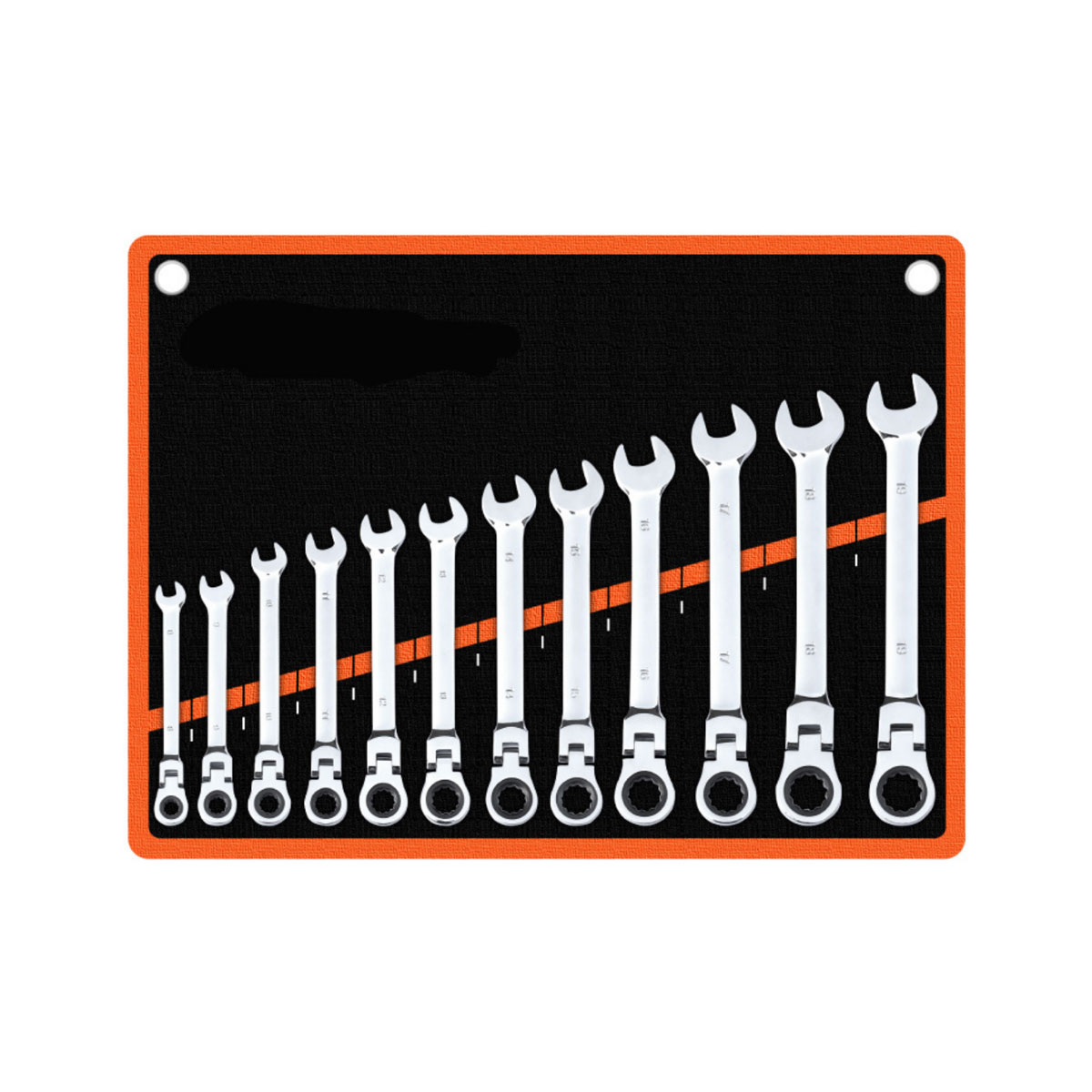 Hand Tool Set Box Combination Kepala Fleksibel Ratchet Wrench Tools yang Dapat Disesuaikan